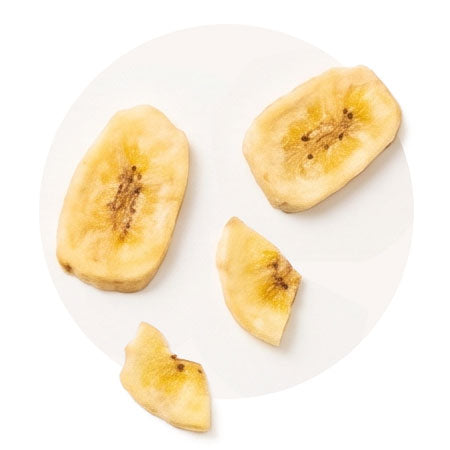 Specialized dried banana flakes